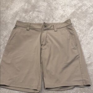 RHONE Men's Tan Flat Front Shorts